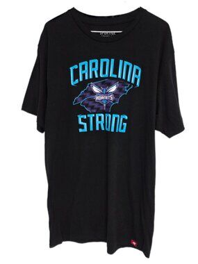1186 NBA Charlotte Hornets Carolina Strong Soft Longer Tee Sz.2X Black